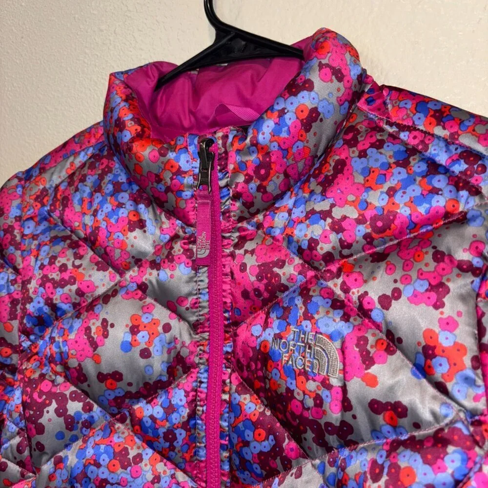 The North Face Aconcagua Girls Floral 550 Down Puffer Jacket 14/16